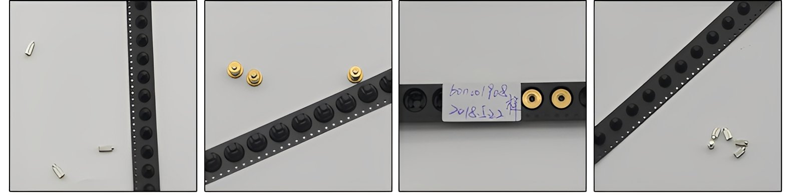 Custom carrier tape designed for metal nuts